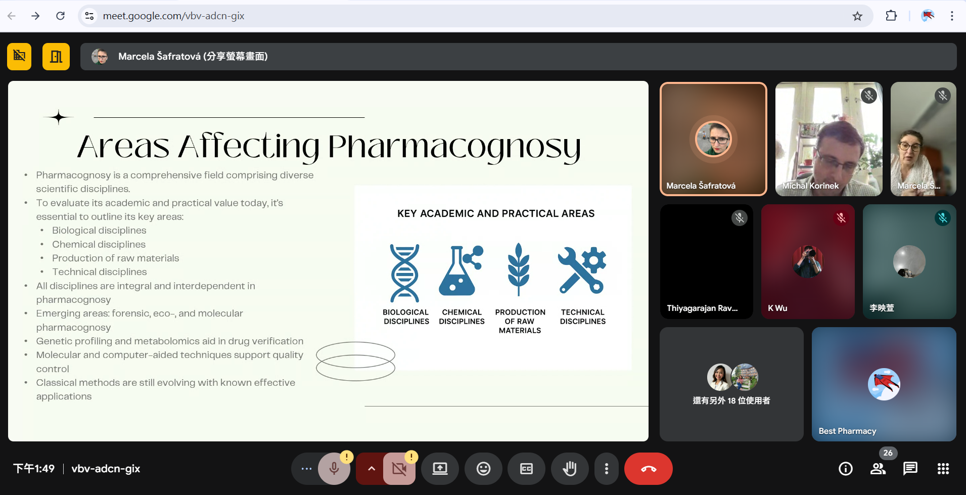 Area affecting pharmacognosy